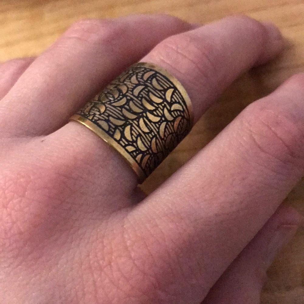 Boho Stamped Ring
